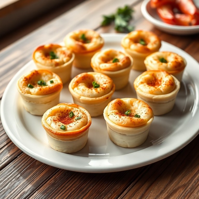 Mini Cheesecakes de Camarão ao Forno