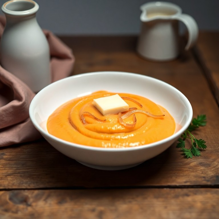 Puré de Boniato y Queso con Toque de Leche