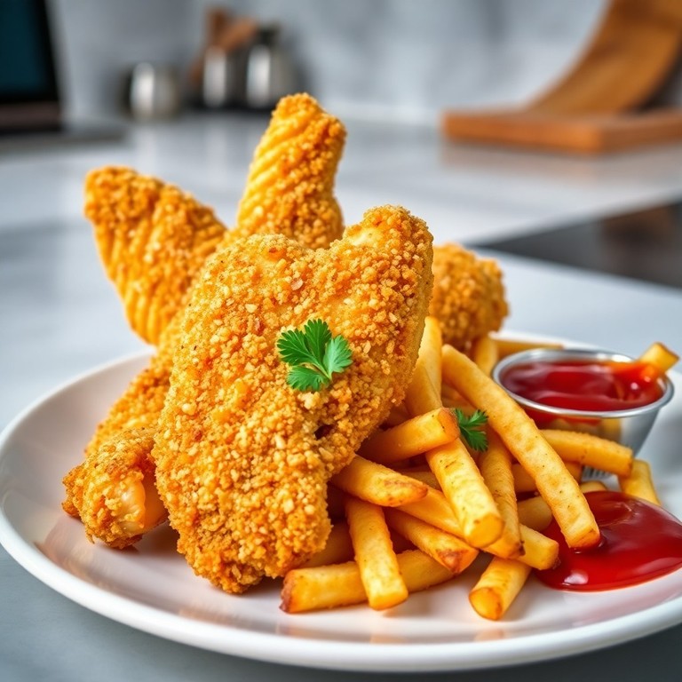 Crispy Air Fryer Chicken and Fries Combo