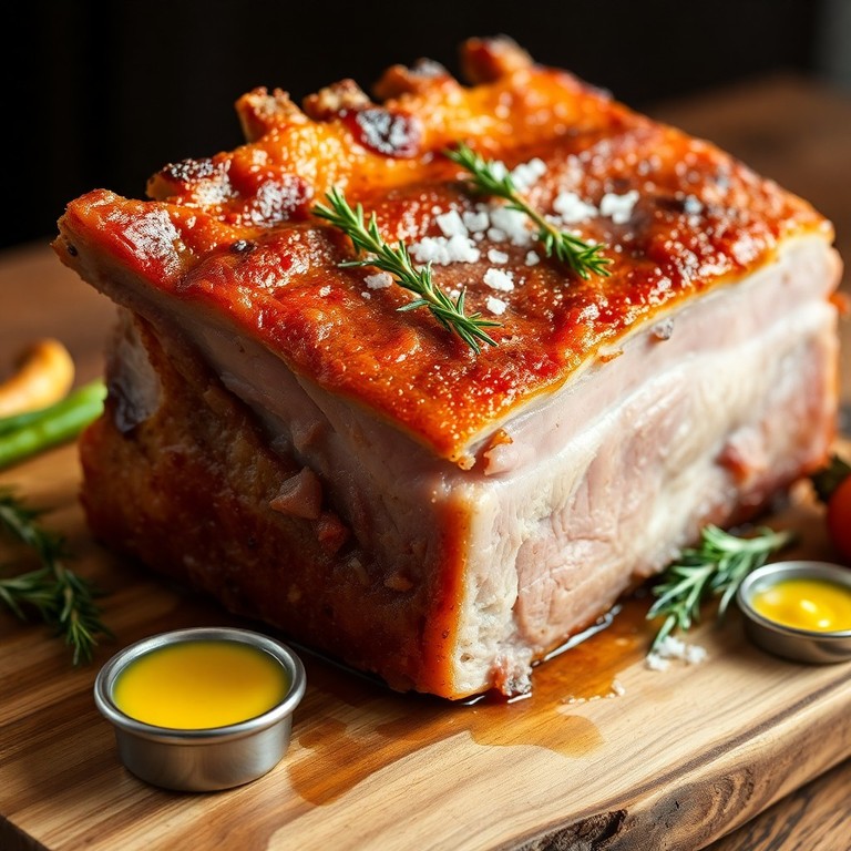 Panceta de cerdo asada al estilo tradicional