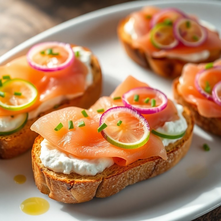 Tartine di ricotta e salmone con cetriolo croccante