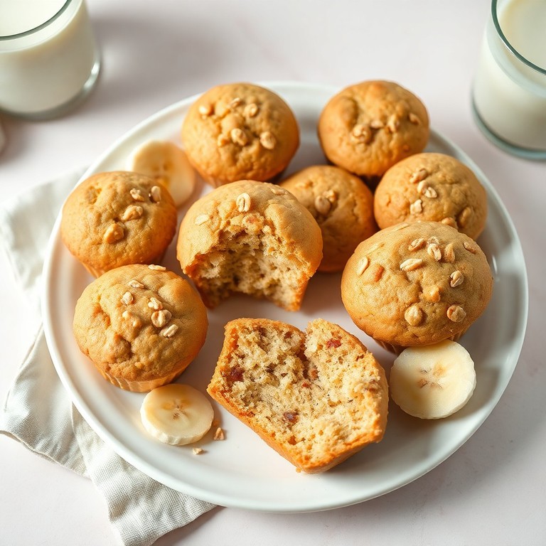 Mini muffins aux bananes et avoine