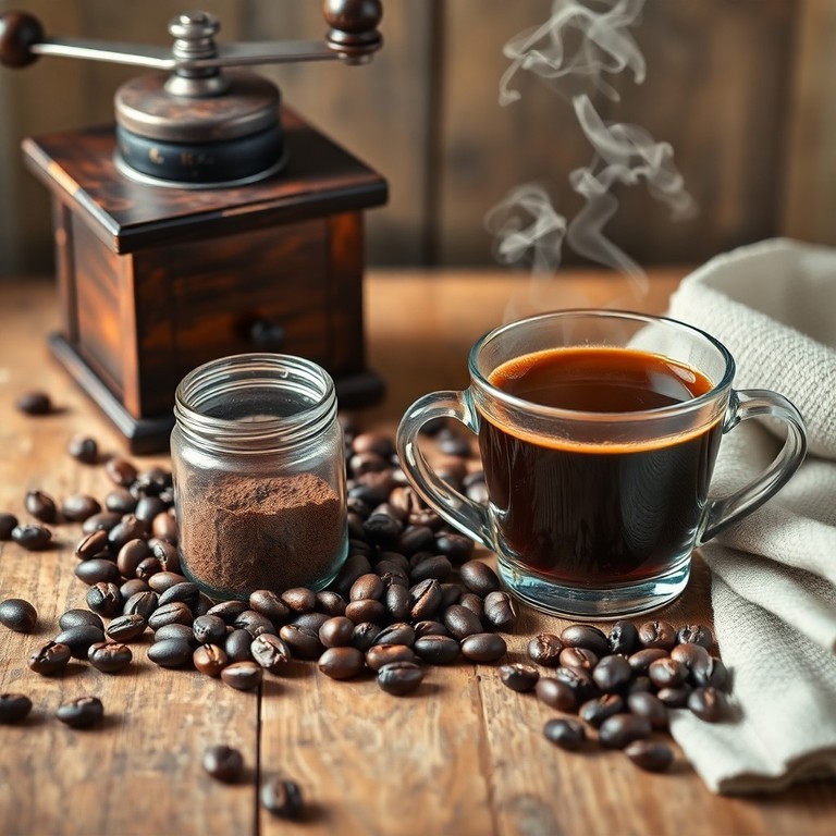 Café Soluble Casero con Granos Tostados