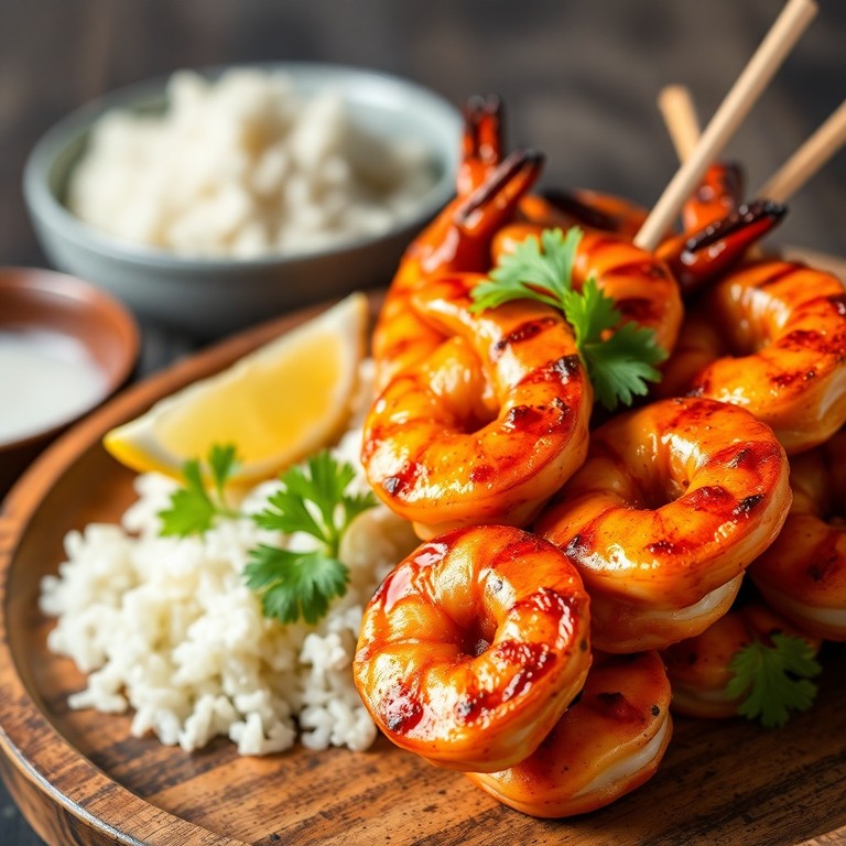 Brochettes de crevettes épicées