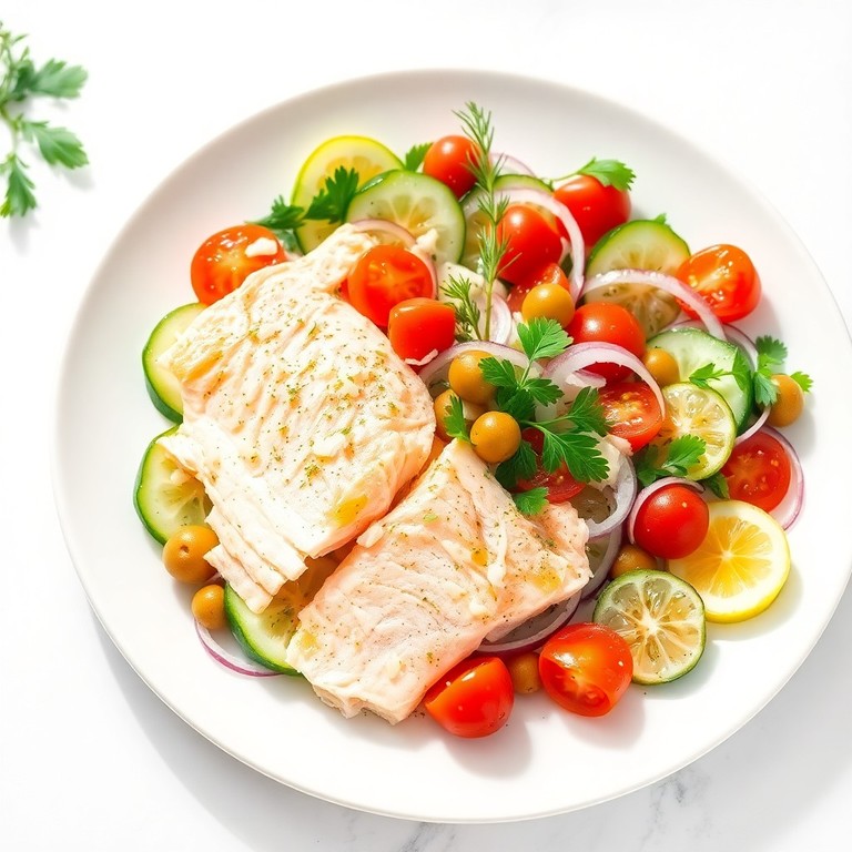 Ensalada de Trucha al Estilo Mediterráneo