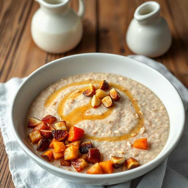 Cremiger Hirsebrei mit Trockenfrüchten und Zimt