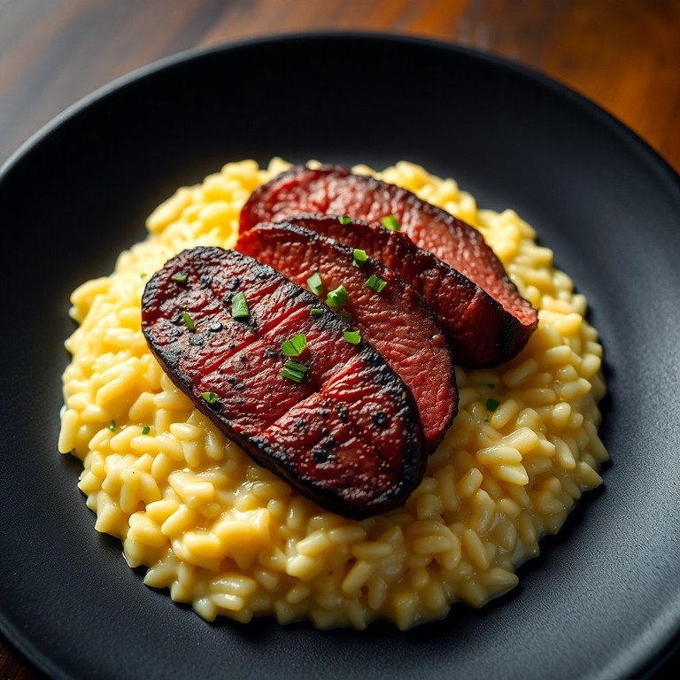 Risoto Cremoso de Parmesão com Filé Mignon Grelhado