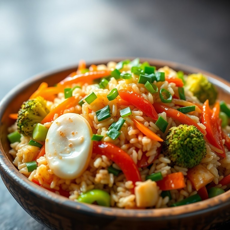 Schneller Asiatischer Gemüse-Reis mit Ei