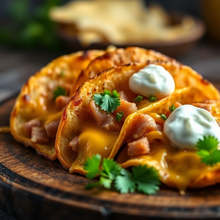 Tacos Jambon et Cheddar au Four