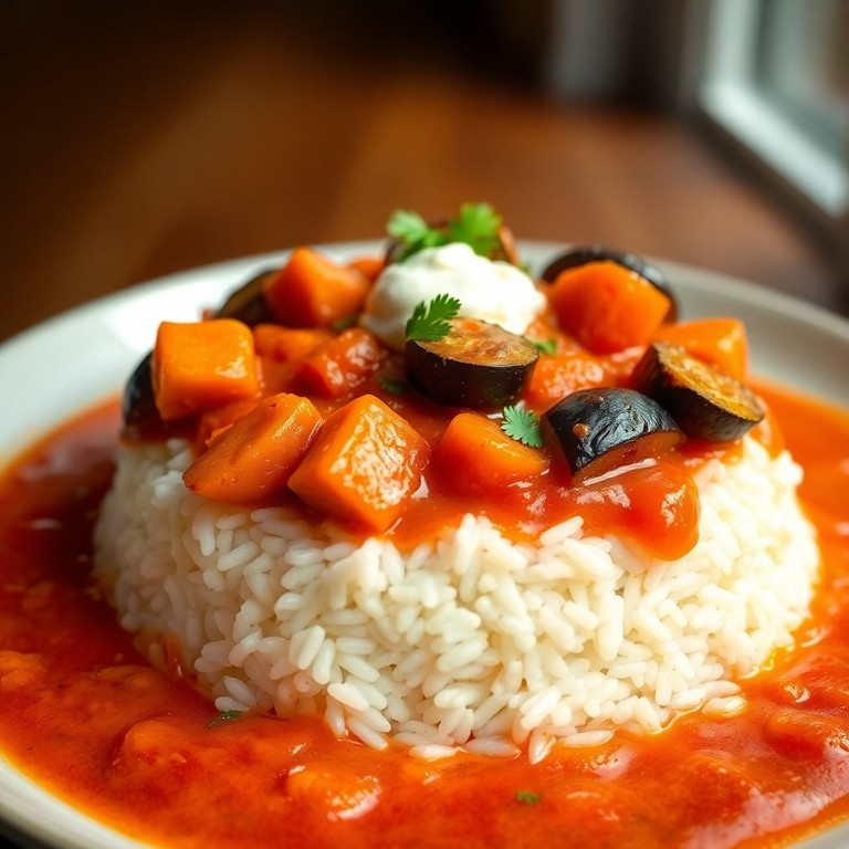 Riz aux Tomates, Aubergines et Mini Chorizos
