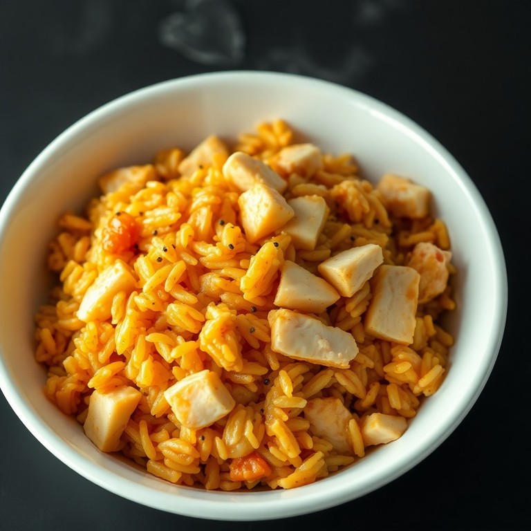 Riz Sauté au Poulet et Œufs