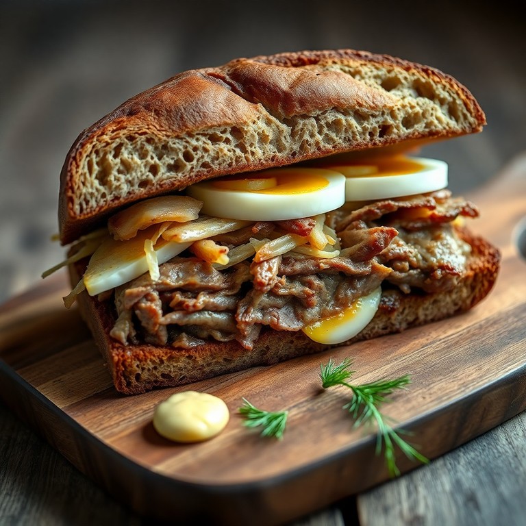 Сэндвич с тушёнкой и квашеной капустой