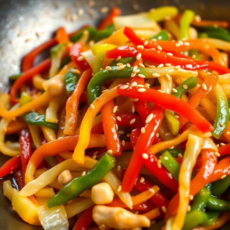 Sauté de Chou Chinois et Poivrons à l'Asiatique