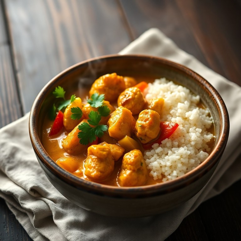 Hühnchen-Curry mit Kokosmilch und Quinoa