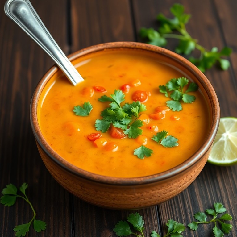 Vegane Linsensuppe mit Kokosmilch