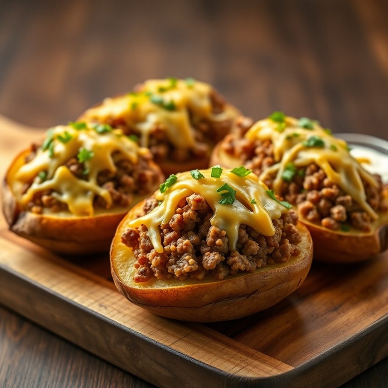 Gefüllte Ofenkartoffeln mit Hackfleisch und Quinoa