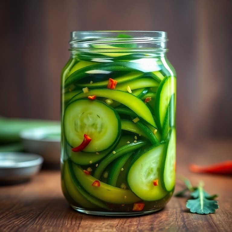 Fermentierte Gurken im asiatischen Stil mit Sesamöl