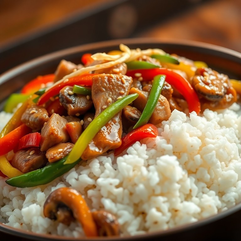 Salteado Oriental de Cerdo con Verduras y Huevo