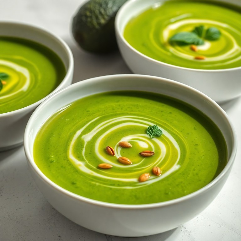 Soupe Froide Veloutée de Brocolis, Avocat et Citron