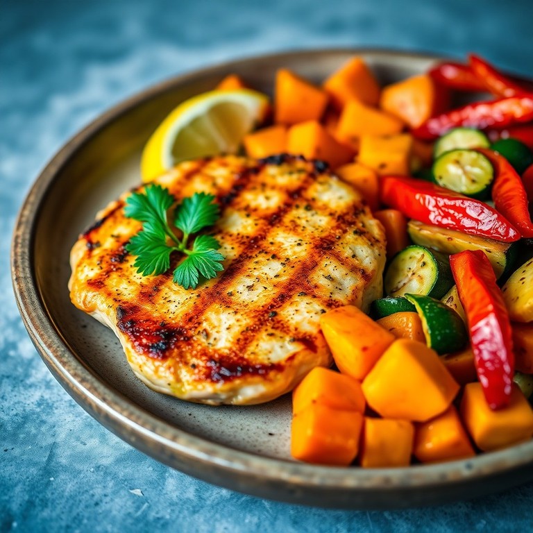 Poulet Grillé aux Légumes Méditerranéens