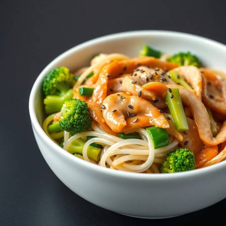 Salteado de Pavo y Verduras con Fideos Konjac