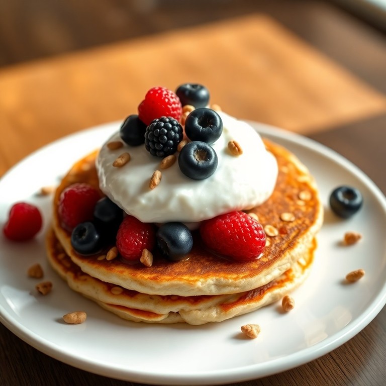 Cinnamon Oat Egg Pancakes