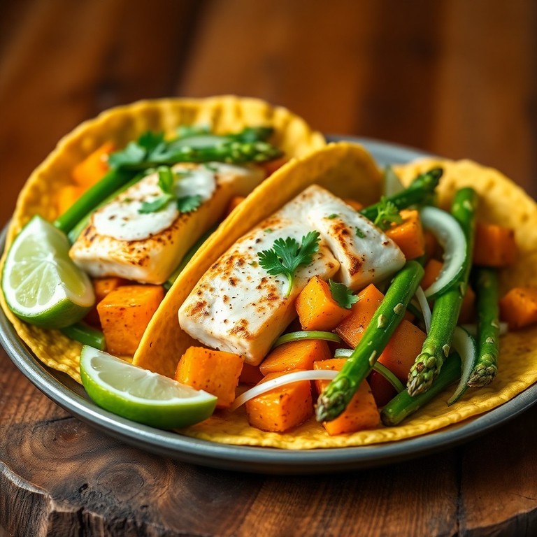 Tacos de Swai y Camote al Estilo Mexicano