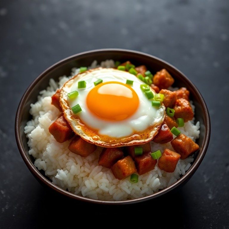 Tigela de Arroz com Ovo e Linguiça ao Estilo Asiático na Airfryer