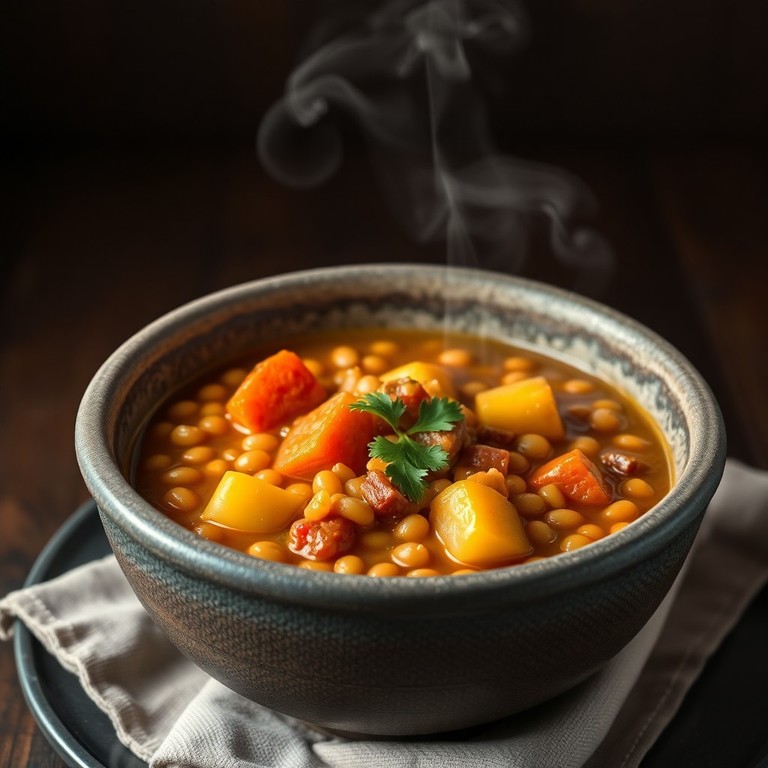 Lentejas Guisadas con Chorizo y Papas