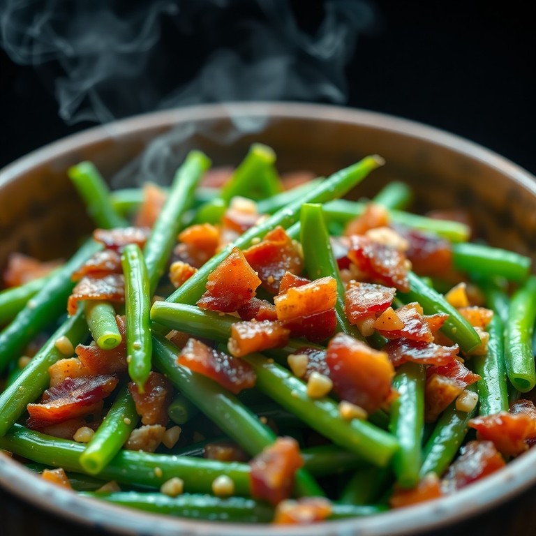 Snelle Roerbak van Sperziebonen en Spek