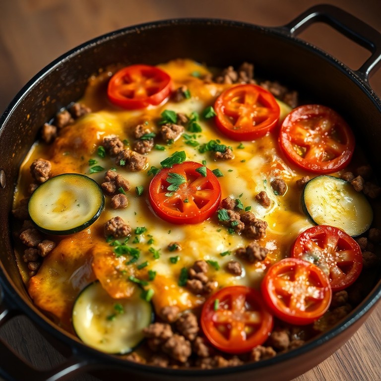 Запеканка с кабачками и мясным фаршем