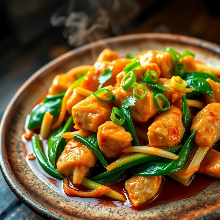 Fiery Thai Chicken with Water Spinach and Bamboo Shoots
