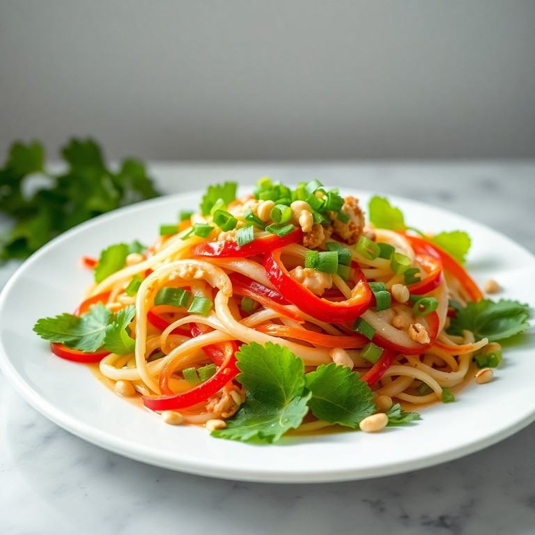 Keto Lotus Stem and Chicken Salad with Lemongrass Dressing