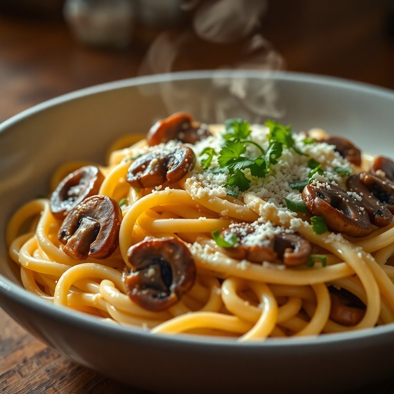 Pâtes Crémeuses aux Champignons de Paris