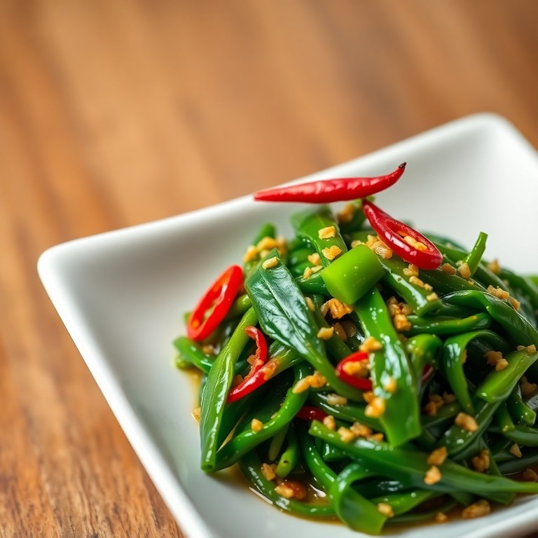 Keto Stir-Fried Kangkong & Water Spinach with Garlic and Chili