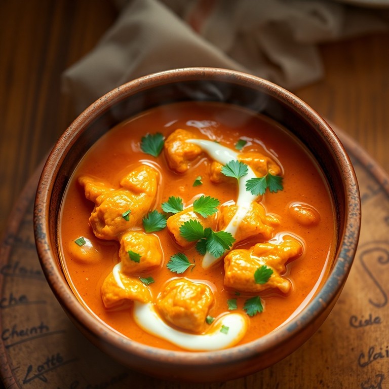 Creamy Chicken Curry with Mint and Coriander