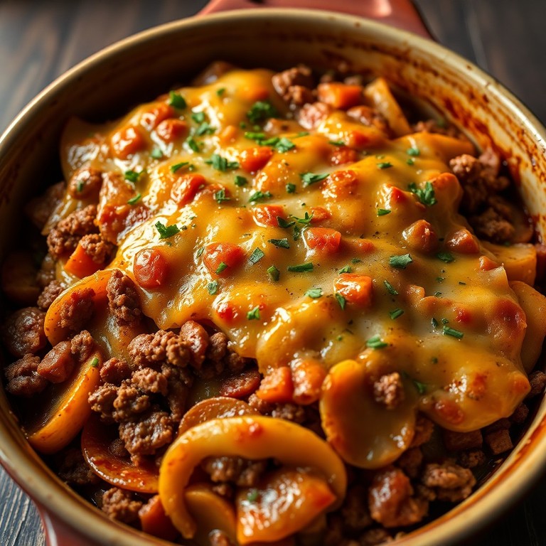 Запеканка из мясного фарша и картофеля