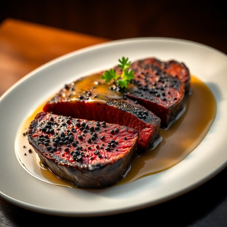 Classic Steak au Poivre with Creamy Cognac Sauce