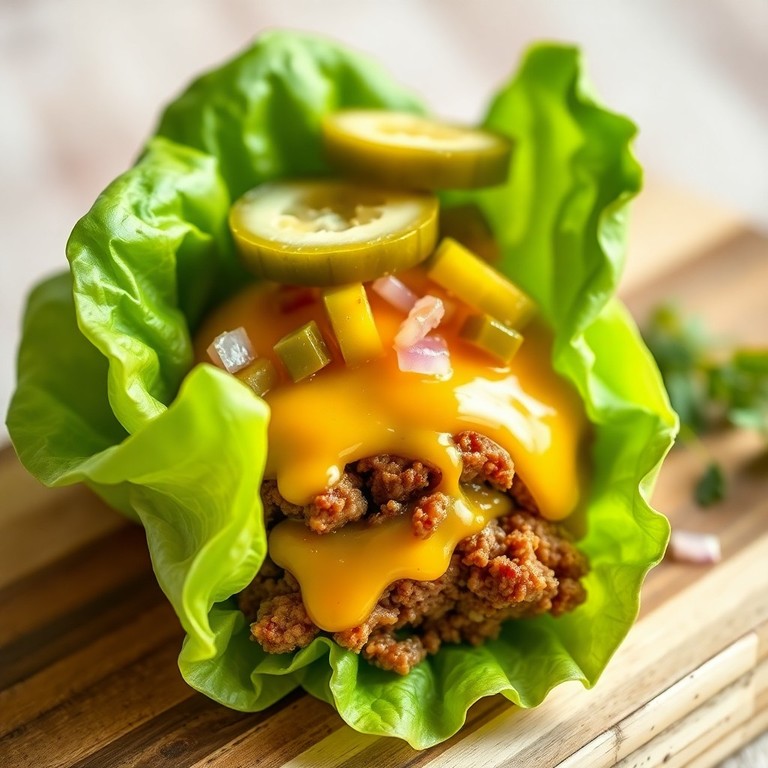 Keto Cheeseburger Lettuce Wraps