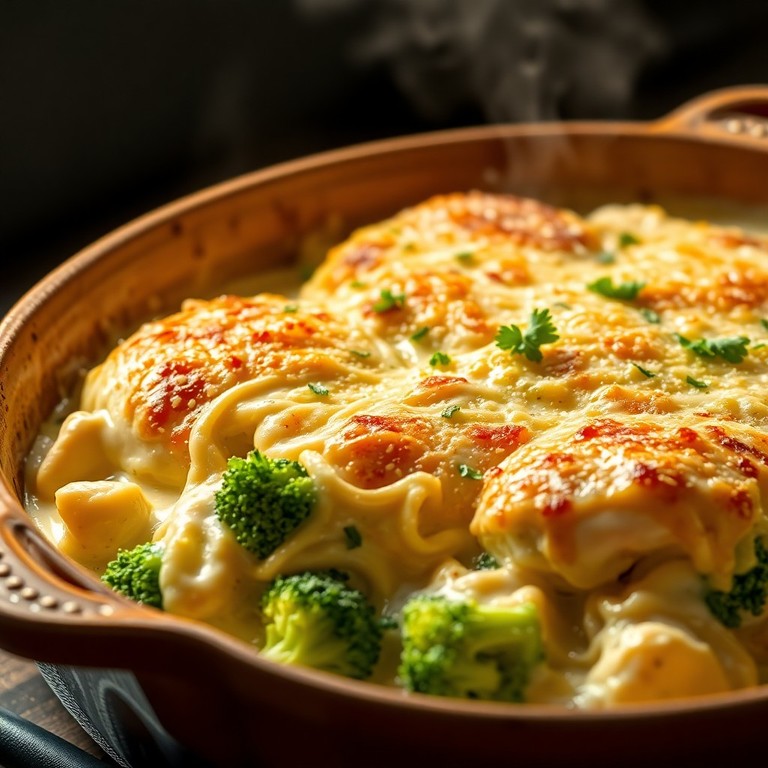 Keto Chicken Alfredo Bake