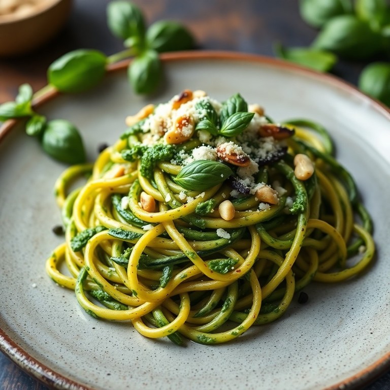 Grilled Zucchini Noodles with Keto Pesto