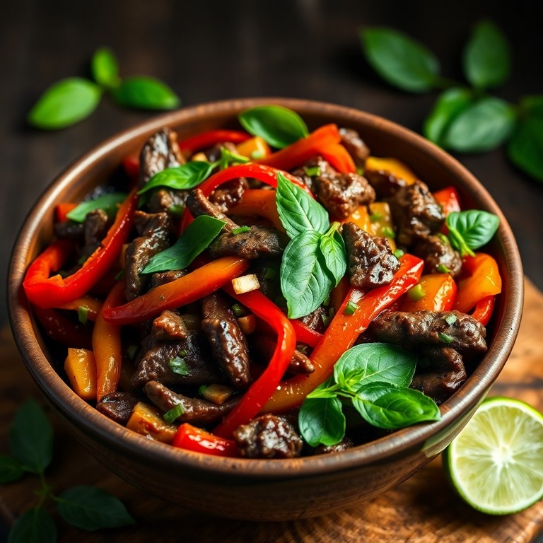 Keto Thai Basil Beef Stir-Fry