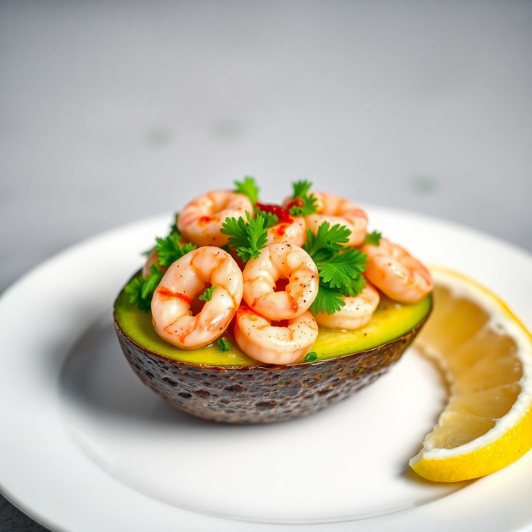 Gefüllte Avocado mit Garnelen