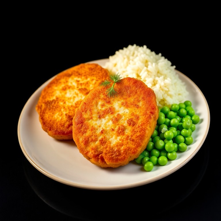 Куриные котлеты с овощным гарниром
