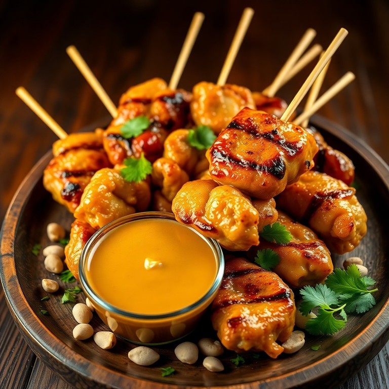 Classic Chicken Satay with Peanut Sauce