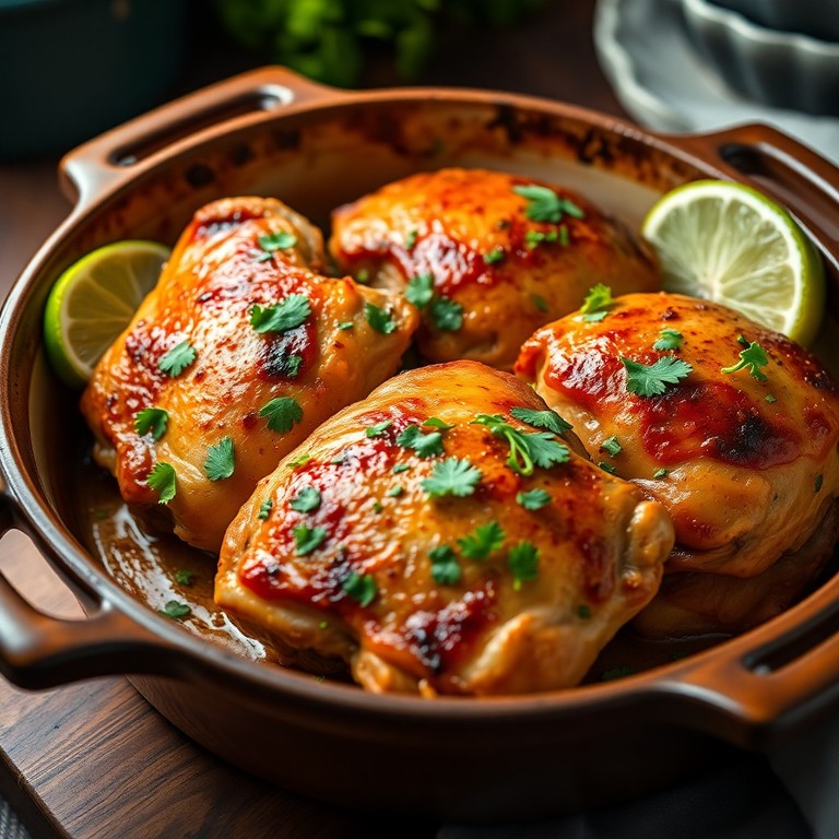 Baked Lime Coriander Chicken Thighs