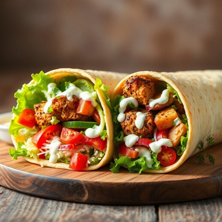 Spicy Chicken Doner Kebab Wraps