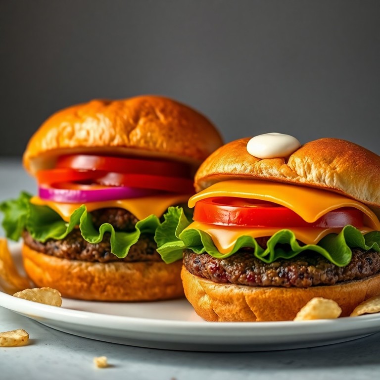 Vegetarische Amerikaanse Cheeseburgers uit de Airfryer