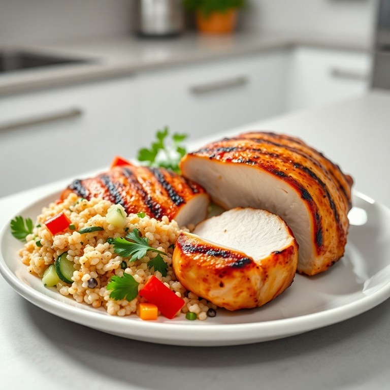 Grilled Lemon Herb Chicken with Quinoa Salad