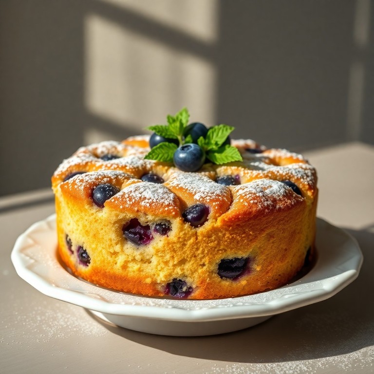Pastel de Arándanos y Crema Ácida